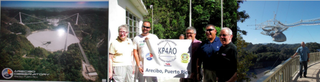 Arecibo Observatory Amateur Radio Club station KP4AO. Yaesu’s EVP for North American Sales Dennis Motschenbacher, K7BV, presented a FT-DX 1200 transceiver for Arecibo Visitor Center station to promote amateur radio.