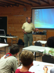 Don (KI4D) teaching Radio Merit Badge at BSA Camp Powhatan